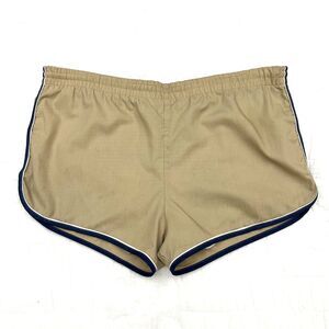 Vintage 70s Mens Swim Trunks Boardshorts Tan Micro Shorts 34" Waist
